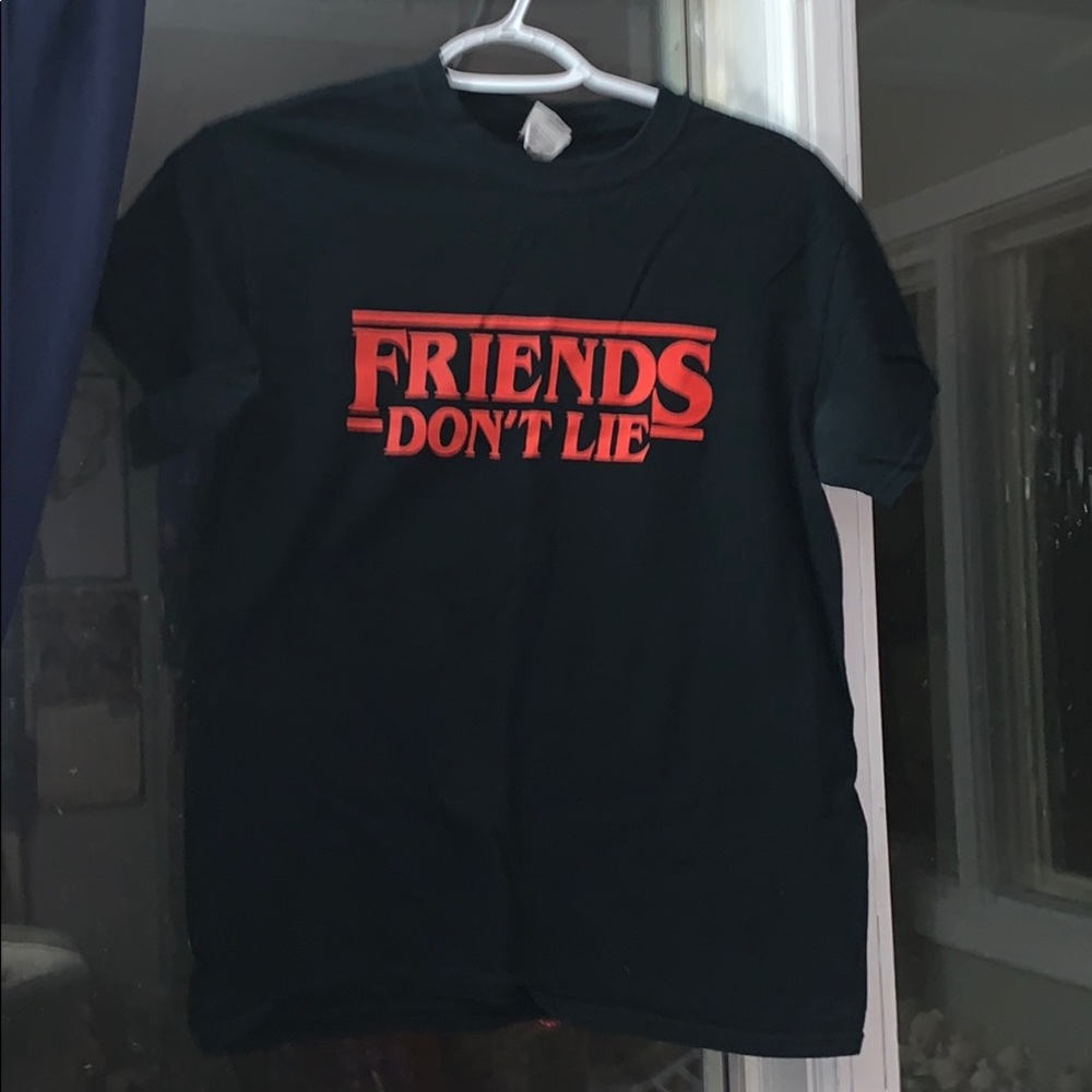 Stranger things black and red t-shirt